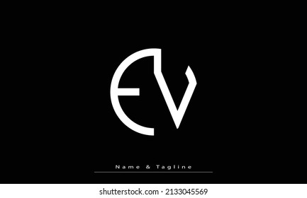 Alphabet letters Initials Monogram logo EV , VE