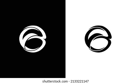 Letras alfabéticas Logo del Monograma FB, EB