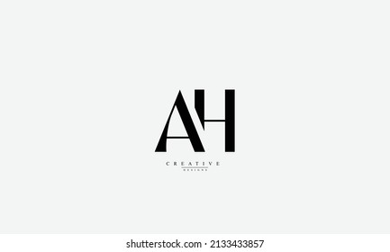 Alphabet letters Initials Monogram logo AH HA A H