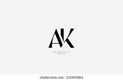 Alphabet letters Initials Monogram logo AK KA A K