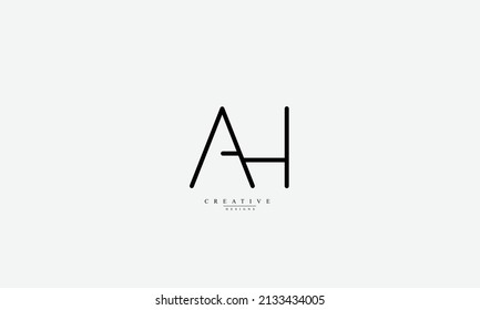 Alphabet letters Initials Monogram logo AH HA A H