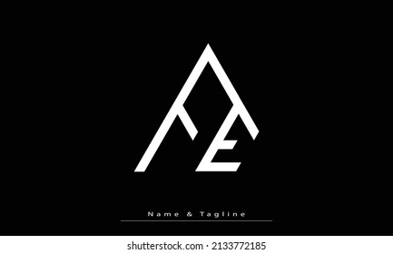 Alphabet letters Initials Monogram logo FE, EF