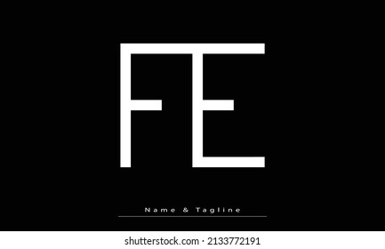 Alphabet letters Initials Monogram logo FE, EF