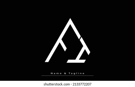 Alphabet letters Initials Monogram logo FI, IF