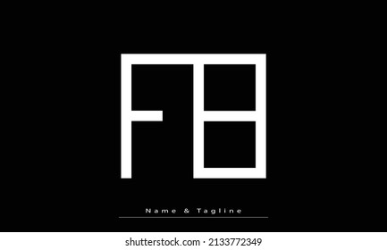Alphabet letters Initial Monogram Logo FB, BF