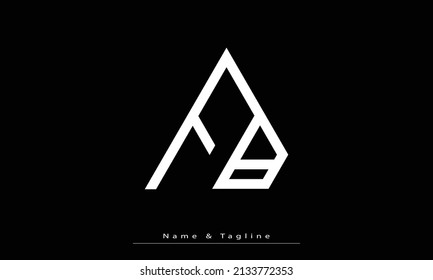 Letras alfabéticas Logo del Monograma FB, BF