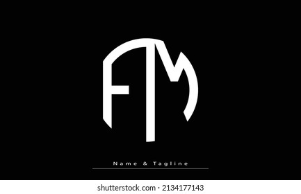 Alphabet letters Initials Monogram logo FM ,  MF