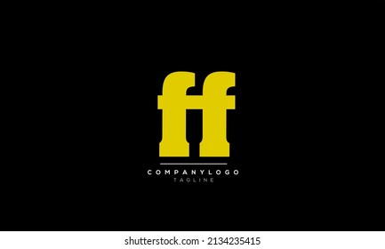 Alphabet letters Initials Monogram logo FF, FF INITIAL, FF letter