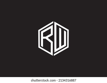 Alphabet letters Initials Monogram logo RW,  RW