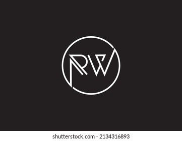 Alphabet letters Initials Monogram logo RW,  RW