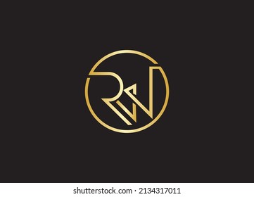 Alphabet letters Initials Monogram logo RW,  RW