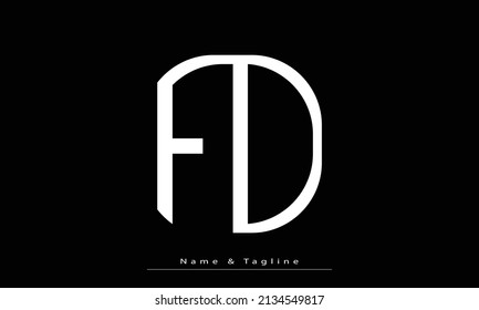 Letras alfabéticas Logo del primer monograma FO , DE
