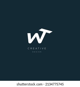 Alphabet letters Initials Monogram logo WJ