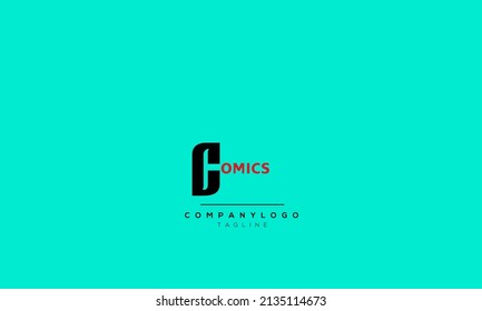 Letras alfabéticas Logo de Iniciales Monograma, COMICS INITIAL, carta de COMICS
