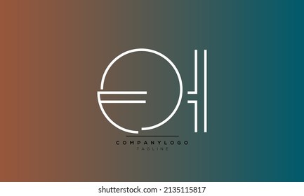 Alphabet letters Initials Monogram logo OH, OH INITIAL, OH letter