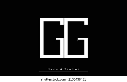 Alphabet letters Initials Monogram logo GG