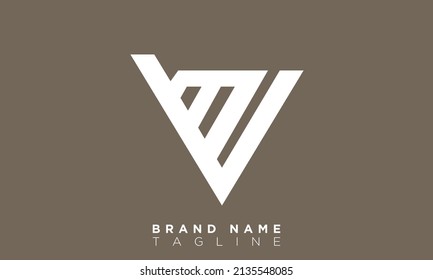 Alphabet letters Initials Monogram logo VM, MV, V and M