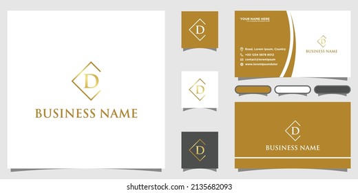 Alphabet letters initials monogram A logo with business card design
