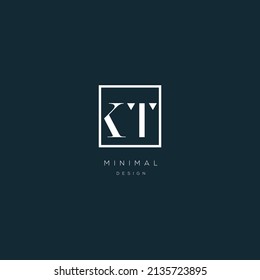 Letras alfabéticas Iniciales Monograma KT