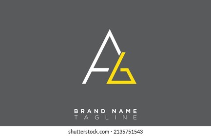 Alphabet letters Initials Monogram logo AG, GA, A and G