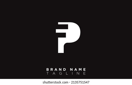 Alphabet letters Initial Monogram Logo FP, PF, F und P