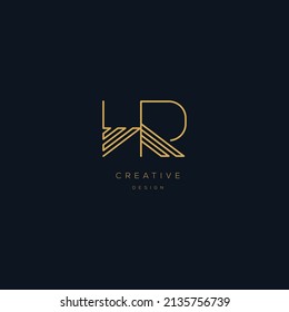 Alphabet letters Initials Monogram logo HR