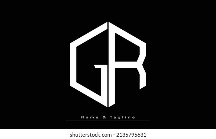 Alphabet letters Initials Monogram logo GR , RG