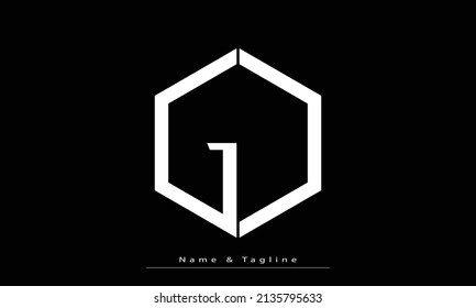 Alphabet letters Initials Monogram logo GO , OG