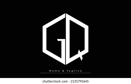 Alphabet letters Initial Monogram Logo GQ , QG