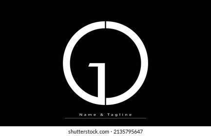 Alphabet letters Initials Monogram logo GO , OG