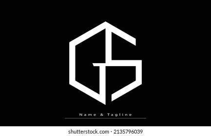 Alphabet letters Initial Monogram Logo GS, SG
