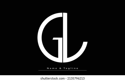 Alphabet letters Initials Monogram logo GL , LG