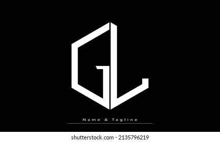 Alphabet letters Initials Monogram logo GL , LG