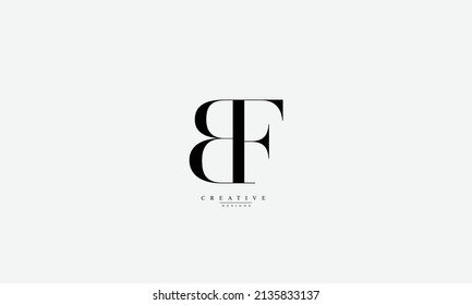 Alphabet letters Initials Monogram logo BF FB B F 