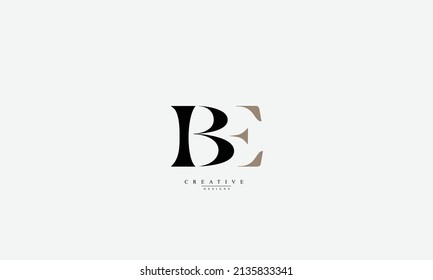 Alphabet letters Initials Monogram logo BE EB B E