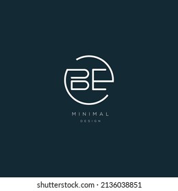 Alphabet letters Initials Monogram logo BE
