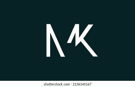 Alphabet Letters Initials Monogram Logo Mk Stock Vector (Royalty Free ...