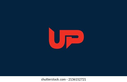 Letras alfabéticas Iniciales Monograma UP, PU, U y P