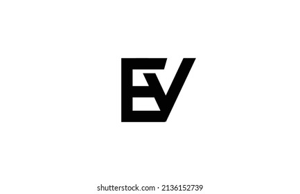 Alphabet letters Initial Monogram Logo EV, VE, E und V
