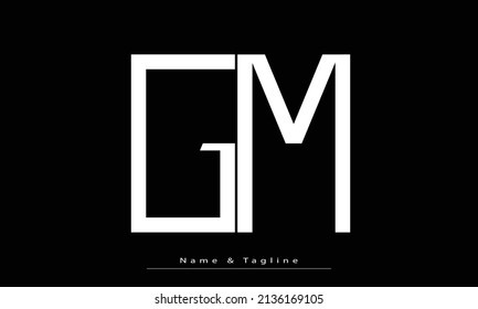 Alphabet letters Initials Monogram logo GM , MG