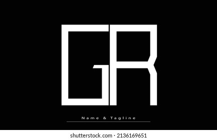 Alphabet letters Initials Monogram logo GR , RG