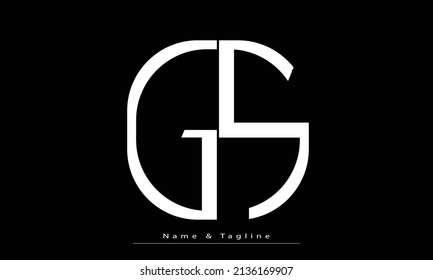 Alphabet letters Initials Monogram logo GS , SG