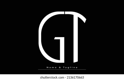 Alphabet Letters Initials Monogram Logo Gt Stock Vector (Royalty Free ...