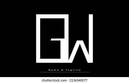 Alphabet letters Initial Monogram Logo GW , WG