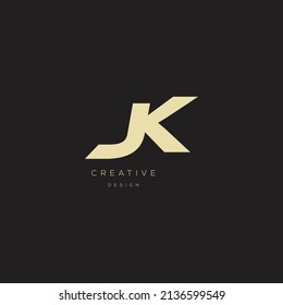 Alphabet letters Initials Monogram logo JK