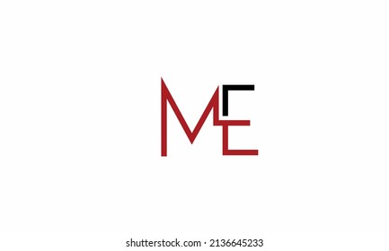 Alphabet letters Initials Monogram logo ME, EM, M and E