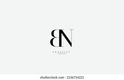 Alphabet letters Initials Monogram logo BN NB B N 