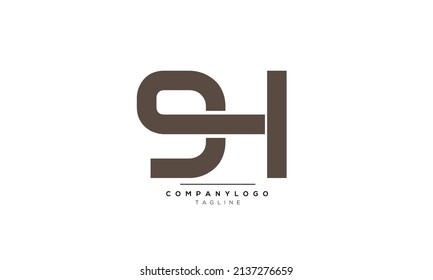 Alphabet letters Initials Monogram logo GH, GH INITIAL, GH letter