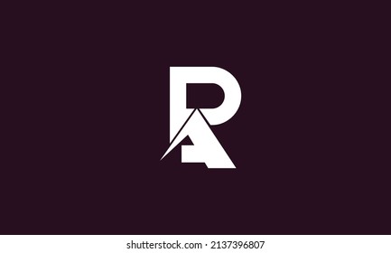 Alphabet letters Initials Monogram logo RA, AR, R and A