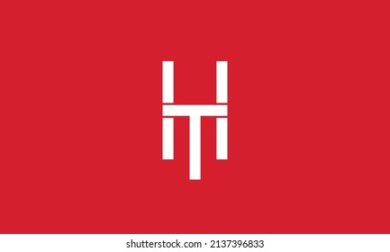 Letras alfabéticas Iniciales Logotipo de monograma HT, TH, H y T